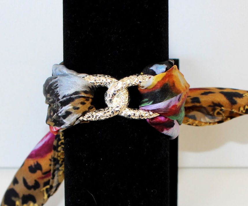 Leopardo Bracciale Infinty in Seta