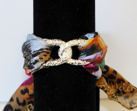 Leopardo Bracciale Infinty in Seta