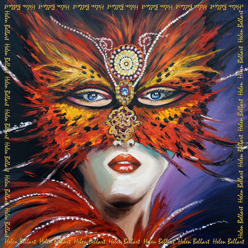 Maschera Veneziana Foulard in Seta cm. 45x45