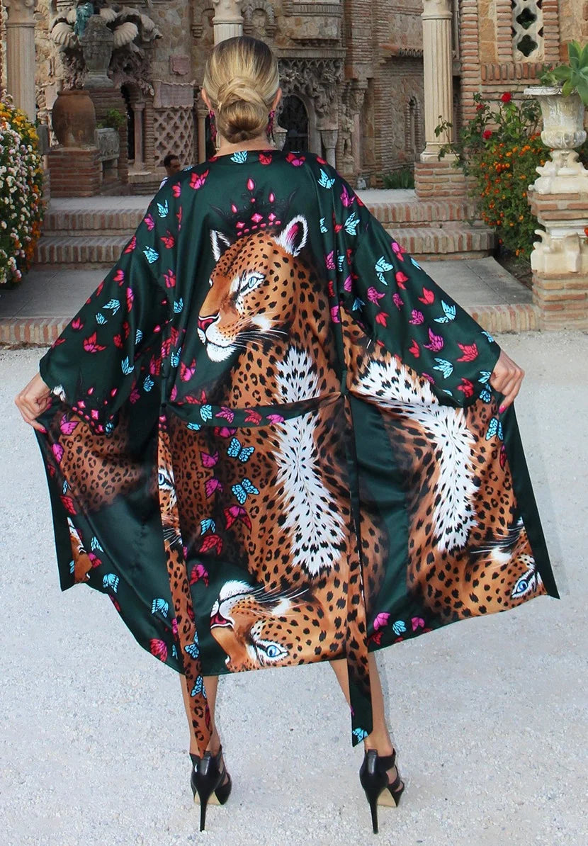 Leopardo&Farfalle Kimono