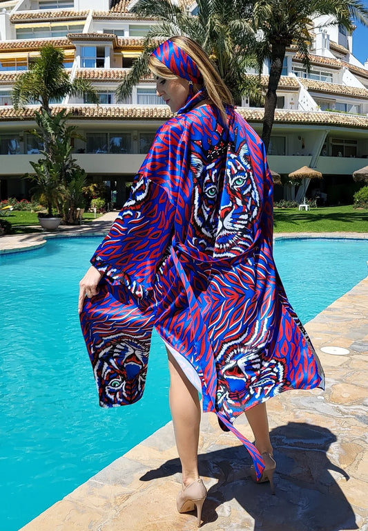 Tigre Blu Kimono