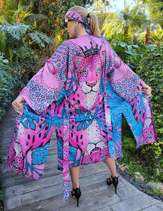 Sweet Leopard Kimono