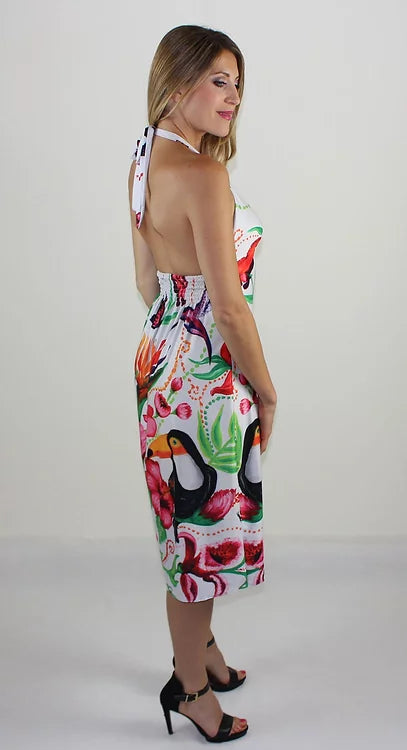 Giardino Tropicale  Vestito Lungo Backless