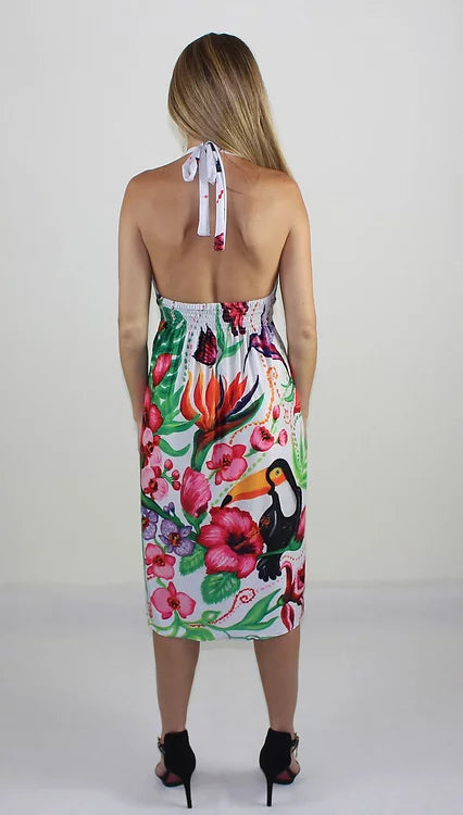 Giardino Tropicale  Vestito Lungo Backless