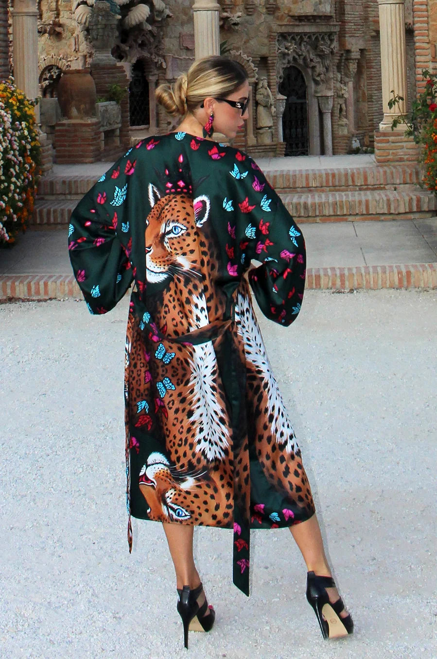 Leopardo&Farfalle Kimono