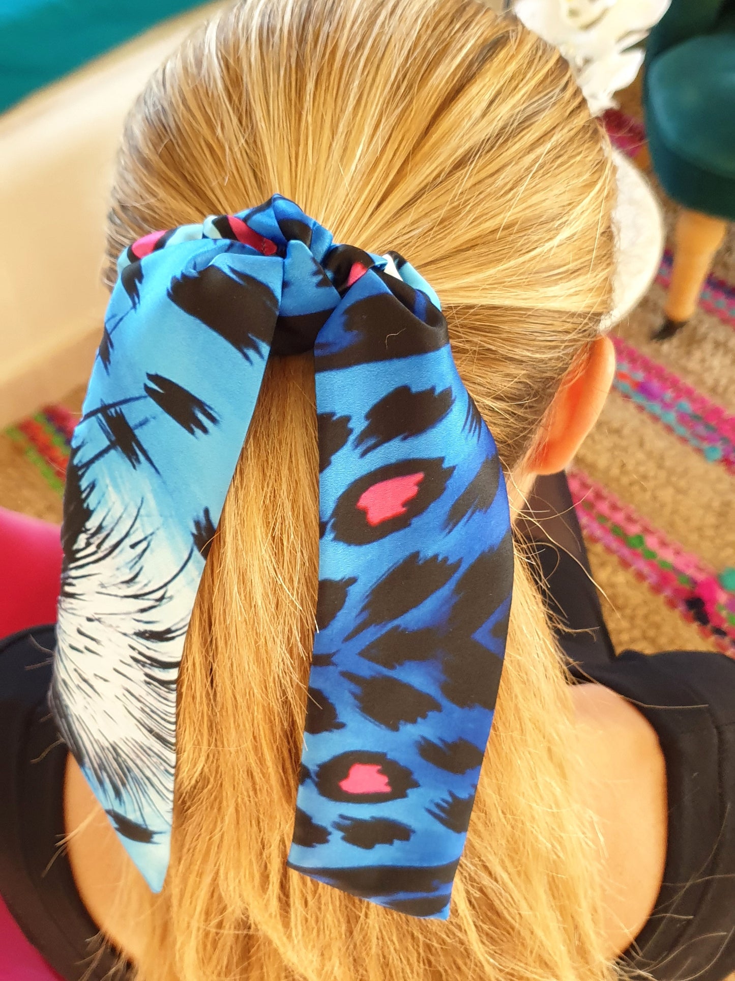 Leopardo Blu Elastico per capelli