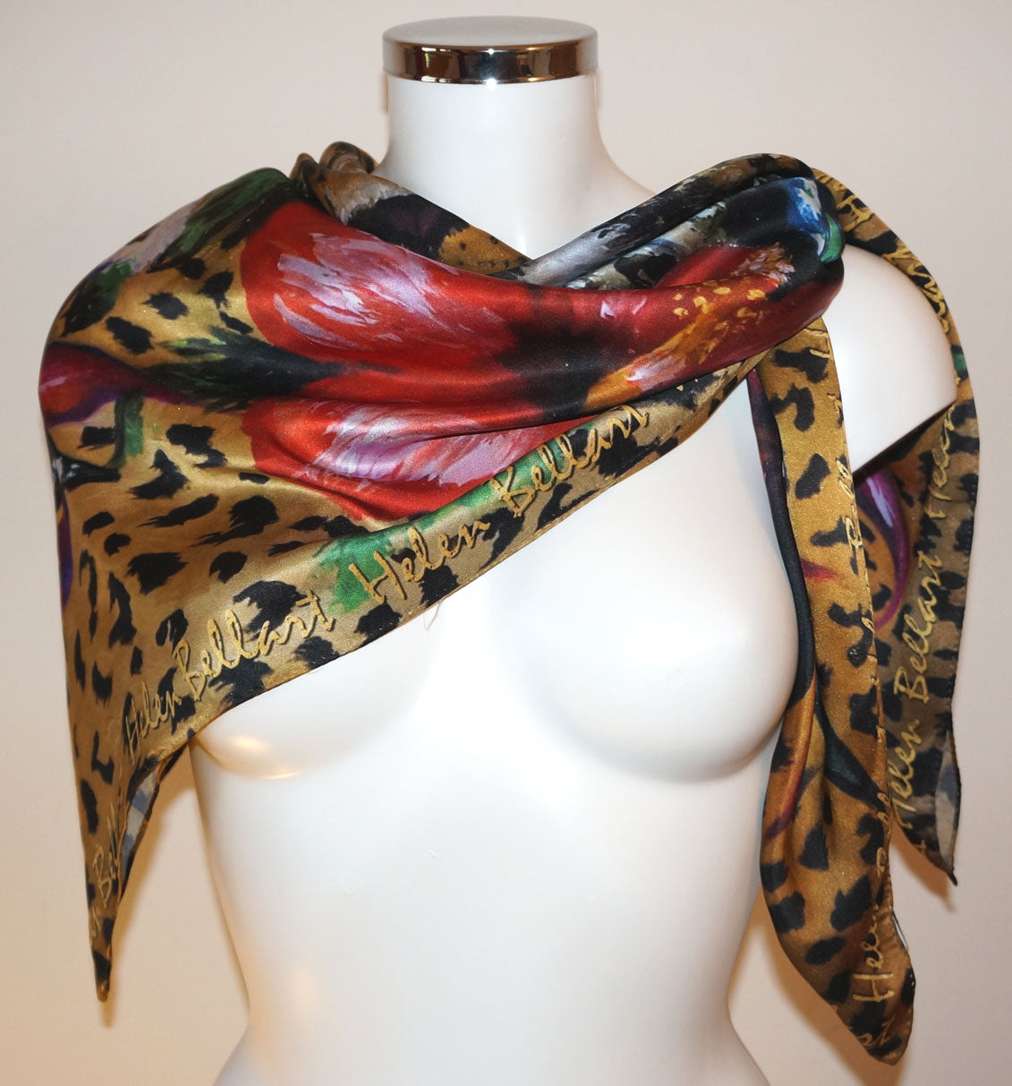 Leopardo Foulard in Seta cm. 110x110