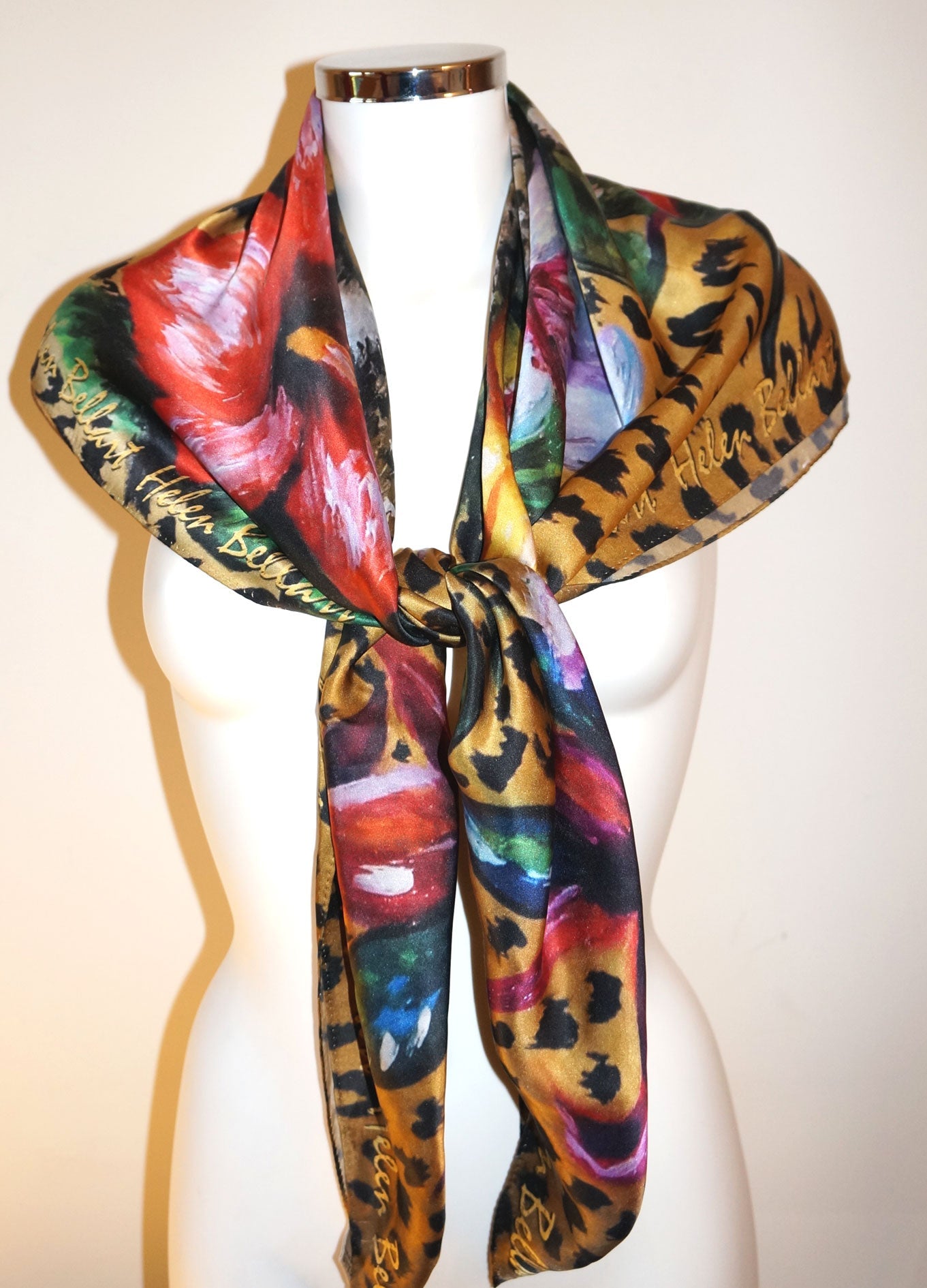 Leopardo Foulard in Seta cm. 110x110