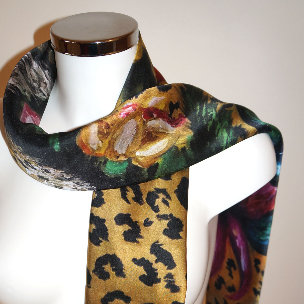 Leopardo Foulard in Seta cm. 110x110