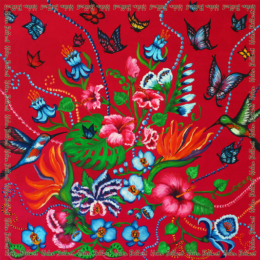 Giardino Esotico Foulard in Seta cm. 110x110