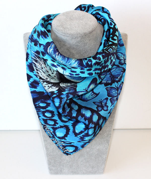 Felino Foulard in Seta cm. 45x45