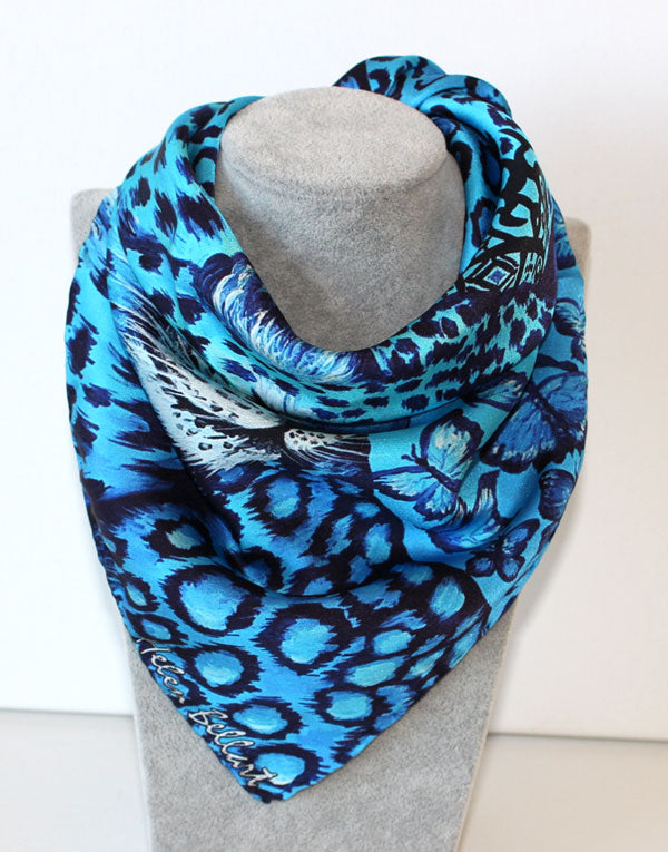 Felino Foulard in Seta cm. 45x45