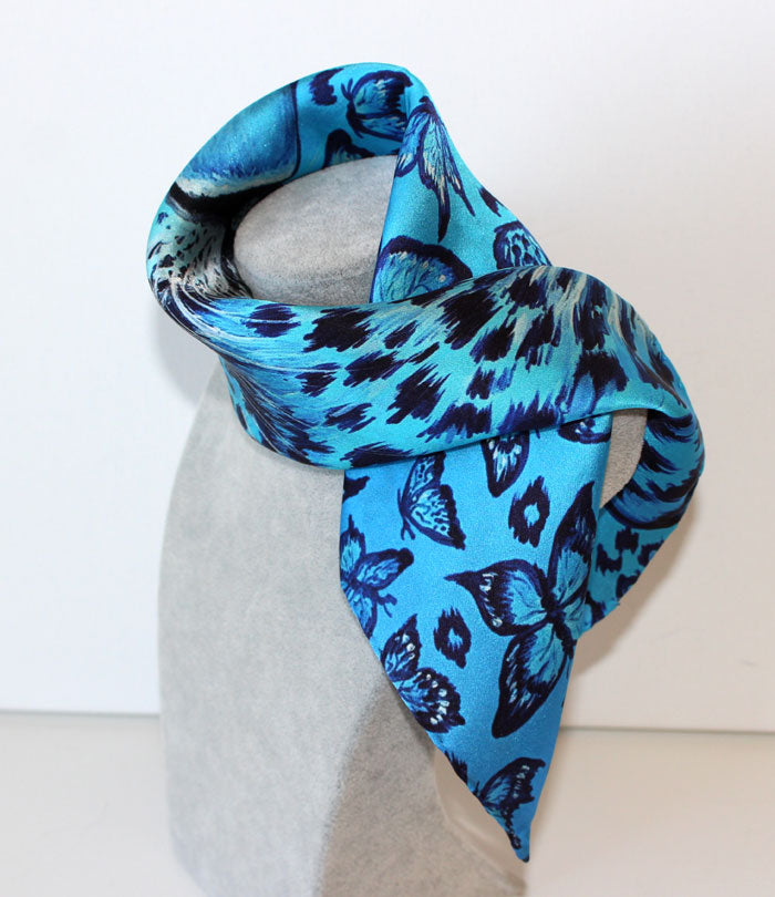 Felino Foulard in Seta cm. 45x45