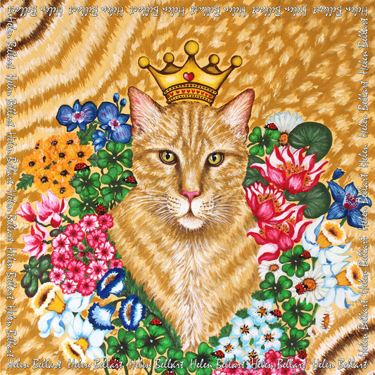 Gatto Fortunato Foulard in Seta cm. 110x110