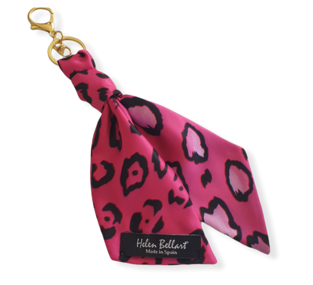 Leopardo Rosa Portachiavi&Accessorio Borsa