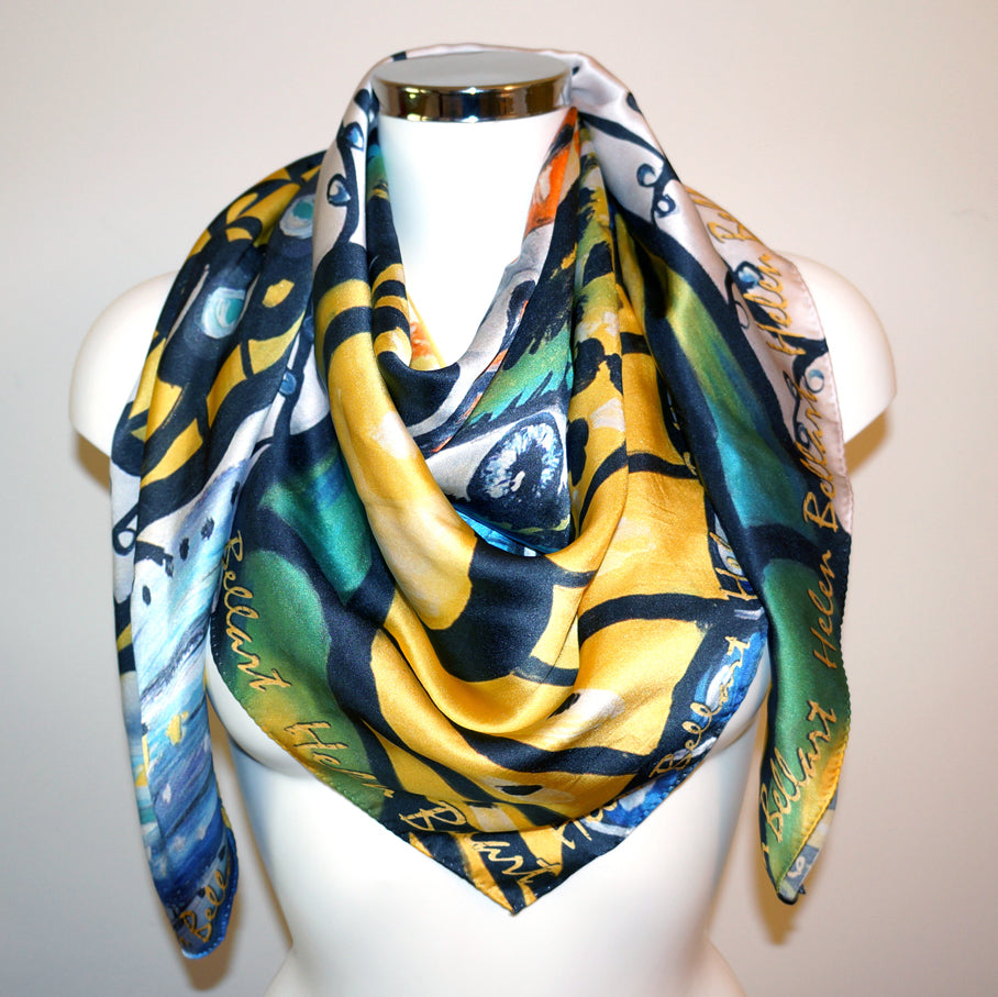 Farfalla Catturata Foulard in Seta cm. 110x110 Sconto 40%