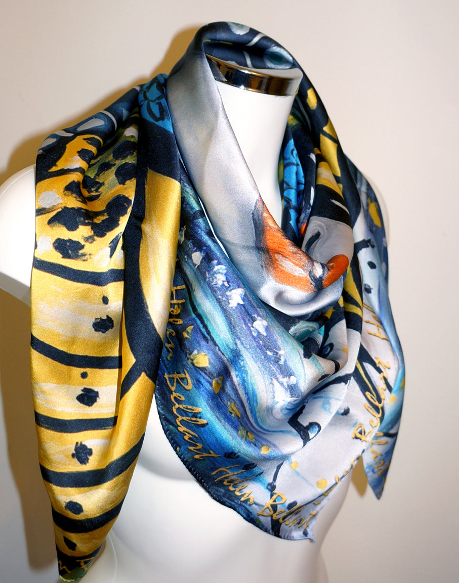 Farfalla Catturata Foulard in Seta cm. 110x110 Sconto 40%